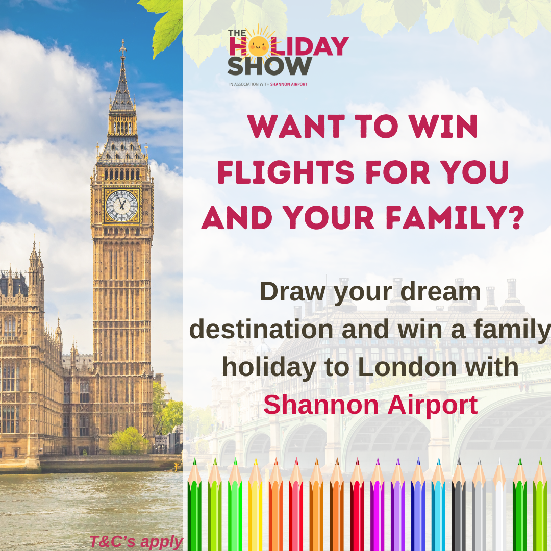 Draw your dream destination and win a family holiday to London with Shannon Airport 